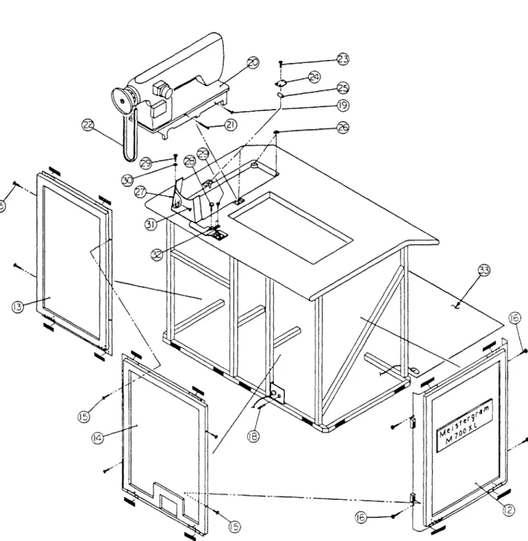 Fig.  7-2:  Frame  Assembly  Drawing  - Rear 