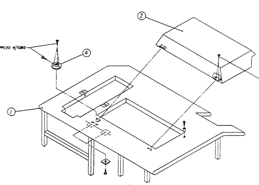 Fig.  7-4:  Pantograph  Cover  &amp;  Thread  Stand  Installation 