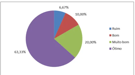 Gráfico 9: Grau de satisfação com o trabalho realizado. 