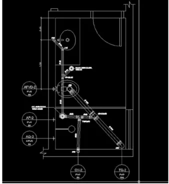 Figura 17: Compatibilização do projeto estrutural e hidrossanitário de um banheiro 