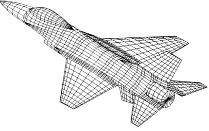 Figure 3.2: Example of discretized aircraft geometry for use with a Panel Method. (adapted from [31])
