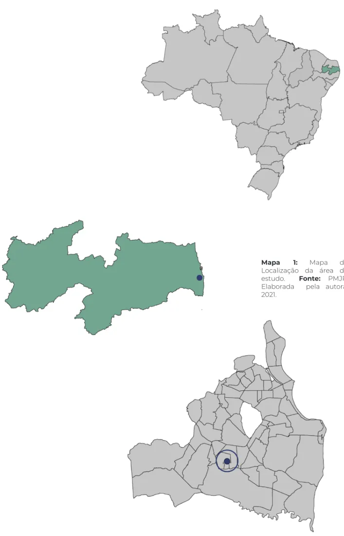 Mapa 1: Mapa de  Localização da área de  estudo.  Fonte:  PMJP. 