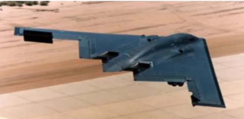 Figure 2.5 - Aircraft B-2 Spirit using speed-brake control [10] 