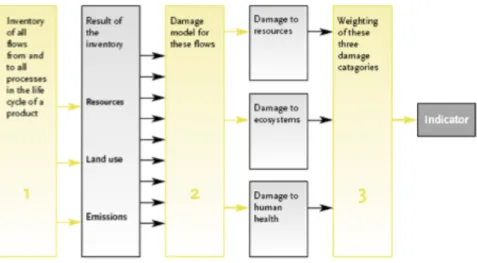 Figure 8 – Eco-Indicator 99 steps.