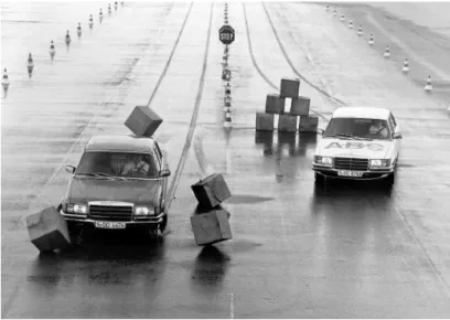 Figure 1.1: ABS tests by Mercedes-Benz on S-Class passenger car, 1978.