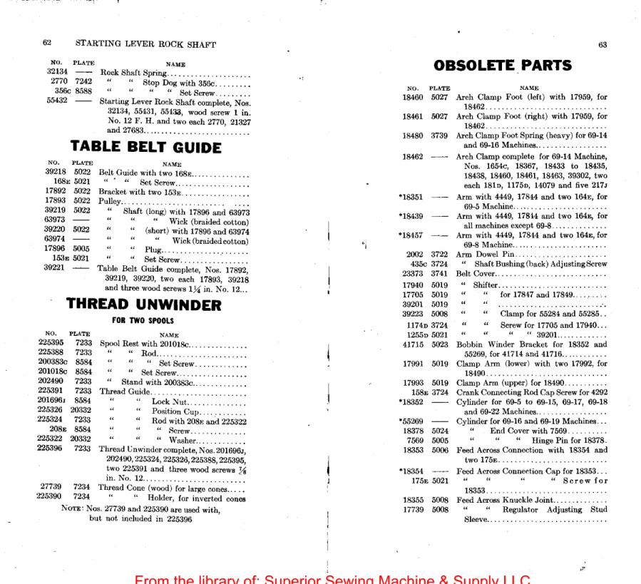TABLE  BELT  GUIDE 