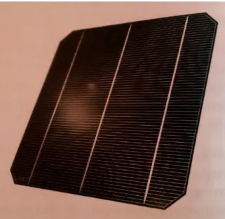Figura 2: Estrutura de uma célula fotovoltaica de silício monocristalino 