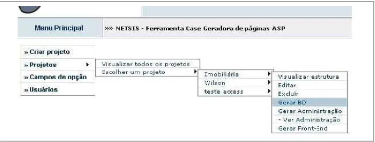 Figura 8. Interface exemplo da ferramenta NETSIS  Fonte: Castilhos (2004) 