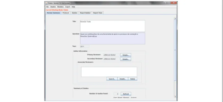 Figura 2. Interface do JBI-CReMS