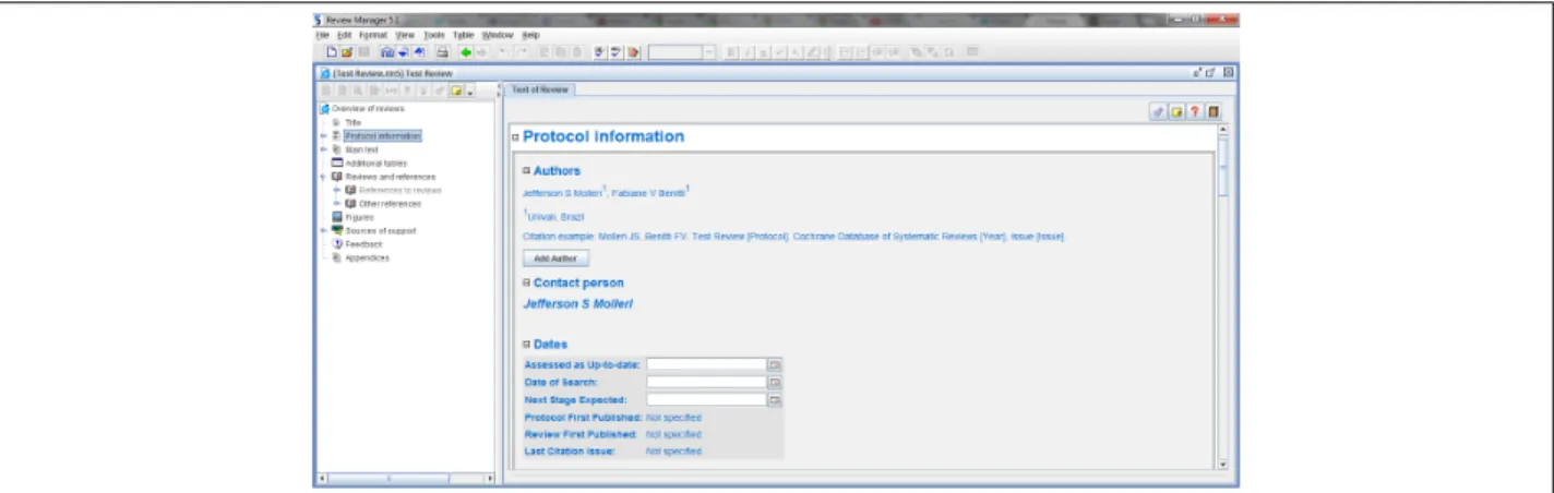 Figura 4. Interface do RevMan 5.1