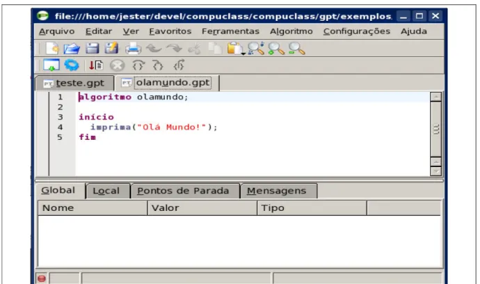 Figura 10. Ambiente de programação GPTEditor  Fonte: Silva (2006). 