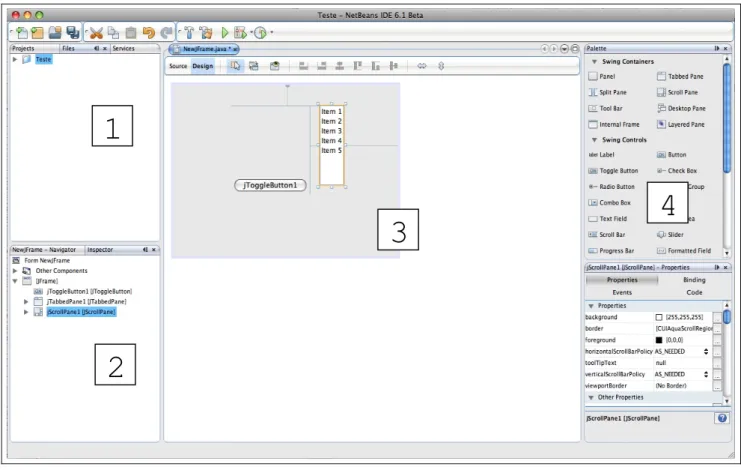 Figura 13. Tela padrão do NetBeans 