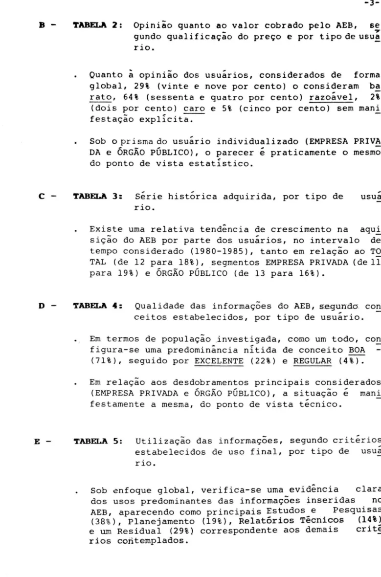 TABELA  3:  Série  histÓrica  adquirida,  por  tipo  de  rio. 