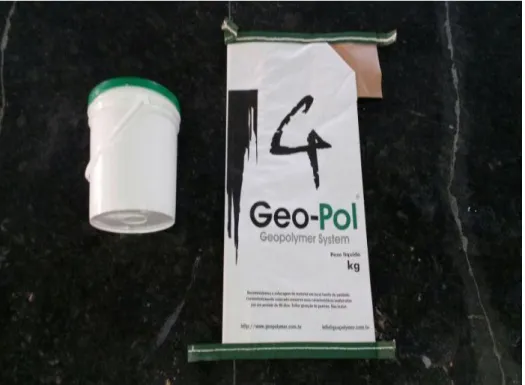 Figura 5: Embalagens de revenda do cimento Geopolimérico.  