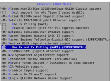 Figura 26. Configuração kernel Linux RTL8169  