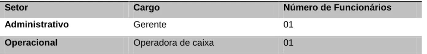 Tabela 8 – Funcionários do Minimercado Zé Serafim 