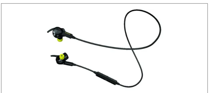 Figura 14: Fone de ouvido com sensor de frequência cardíaca. 