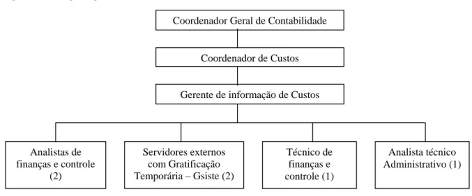 Figura 7 – Organograma Setor de Custos STN 