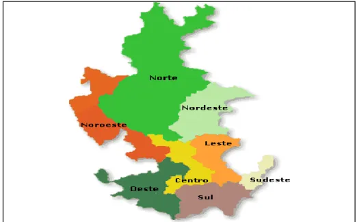 Figura 2 - Regiões administrativas do município de Juiz de Fora 