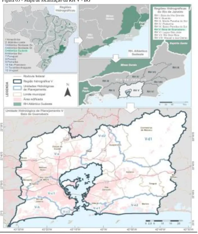 Figura 03 - Mapa de localização da RH V - BG 