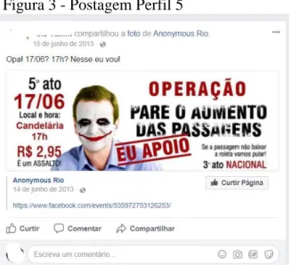 Figura 3 - Postagem Perfil 5 