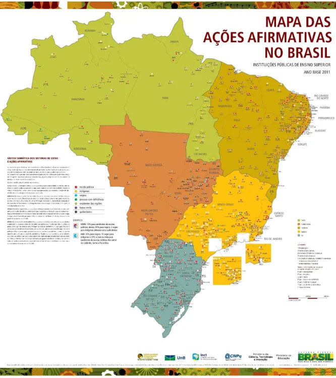 Figura 3 - Mapa das Ações Afirmativas no Brasil. 