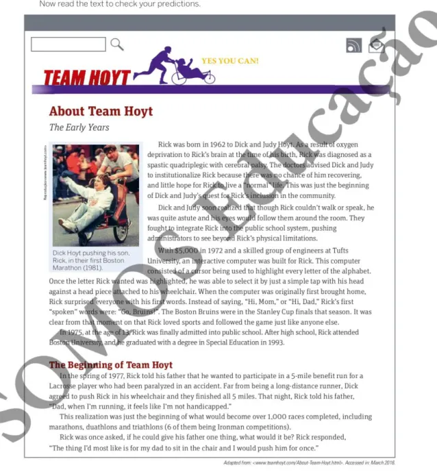 Figura 3 – Texto: Team hoyt  