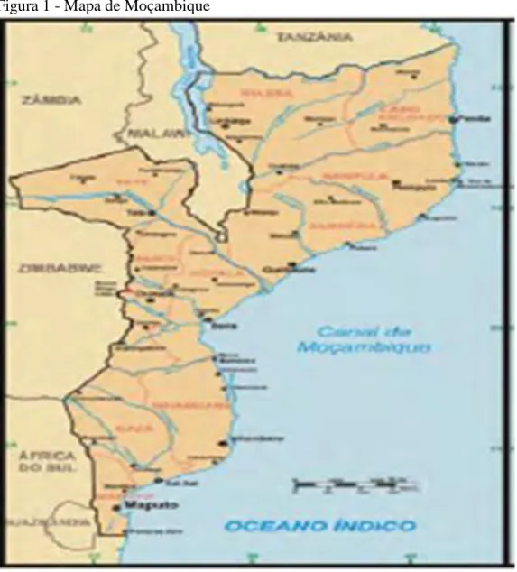 Figura 1 - Mapa de Moçambique 
