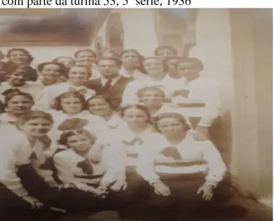 Figura  3  -  Judith,  em  primeiro  plano,  à  esquerda,  com parte da turma 53, 5ª série, 1936 