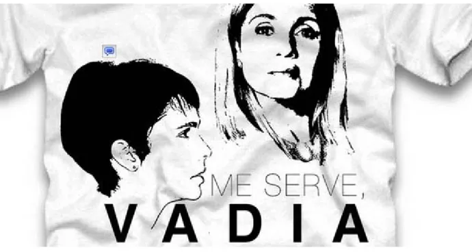Figura 1 -  Interface da web, bordão de Avenida Brasil: Me Serve, Vadia 