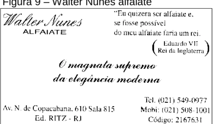 Figura 9 – Walter Nunes alfaiate 