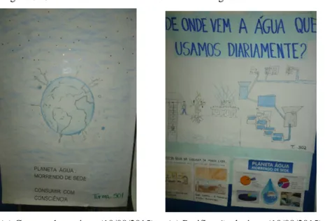 Figura 6: Cartazes sobre o consumo consciente da água 