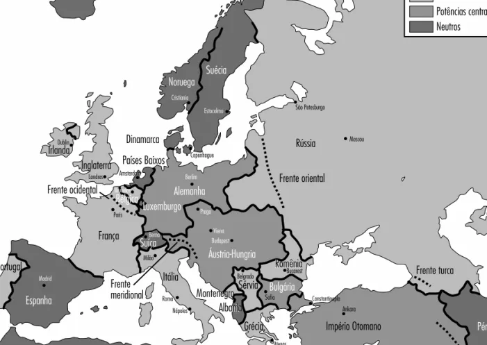 Mapa da Europa em 1914