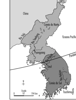 Mapa da Coreia