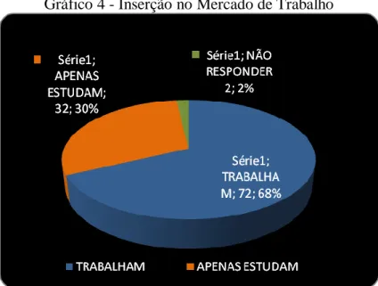 Gráfico 4 - Inserção no Mercado de Trabalho 