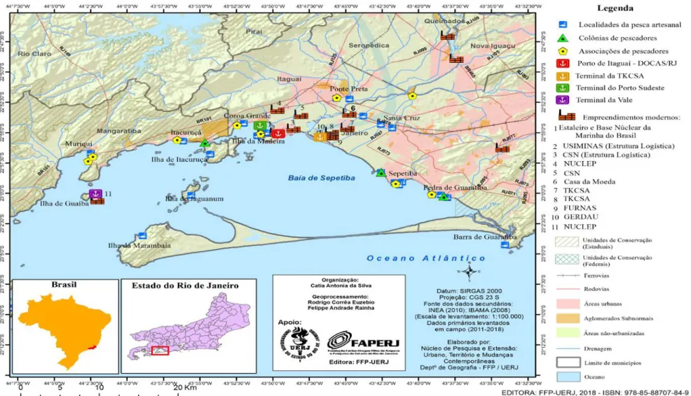 Mapa 2 – Pesca artesanal no contexto da Baía de Sepetiba 