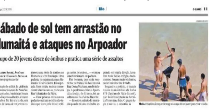 Figura 1 – Sábado de sol tem arrastão no Humaitá e ataques no Arpoador 