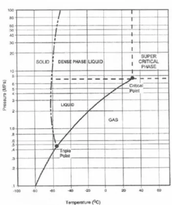 Figure 2.5: CO 2 phase diagram [6].