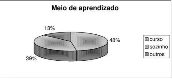 Gráfico 3: Meio de aprendizado 