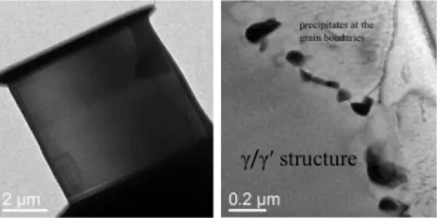 Figure 1- The sample of Co based  superalloy prepared by FIB technique.