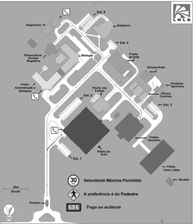 MAPA DO LNLS  LNLS CAMPUS MAP 