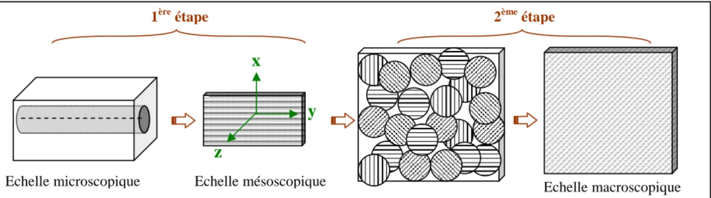 Fig. 2. Méthode de transition d’échelles en deux étapes. 