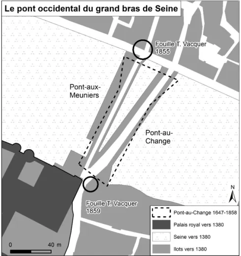 Figure 3. Le pont occidental du grand bras de Seine 