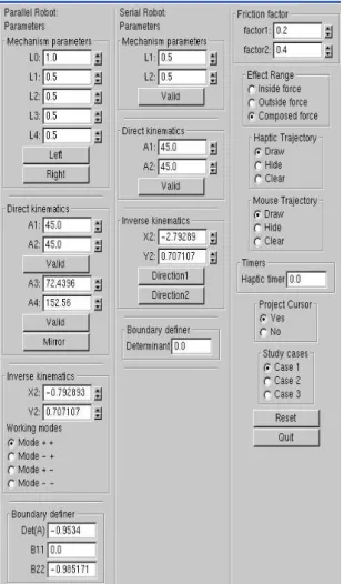 Figure 10: The graphic interface of the application 