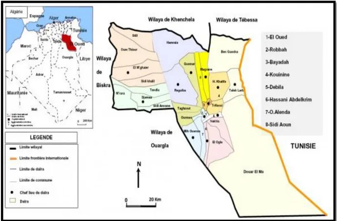 Figure 07: Une carte qui présente la zone d'étude (Remini ,2006) .  II.1.1. Situation géographique  
