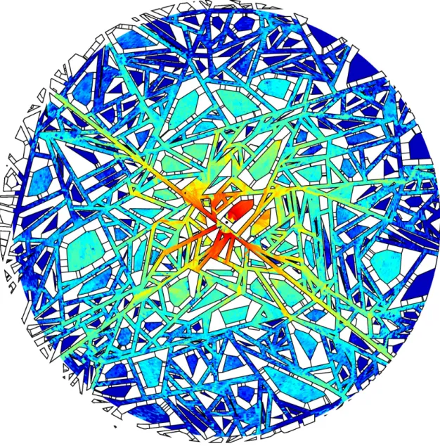 Figure 4: Estimation of the attenuation map of a random Crack Stit city with typical realistic tunings of Appendix A