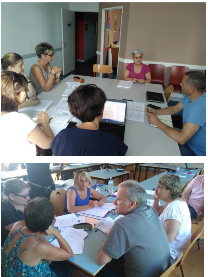 Illustration de moments de la formation-action dans les regroupements départementaux à Canopé Chaumont 