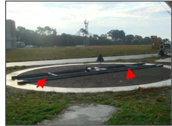Figure 1 - The rotating steel platform used in the RCS measurement in the  outdoor conditions  