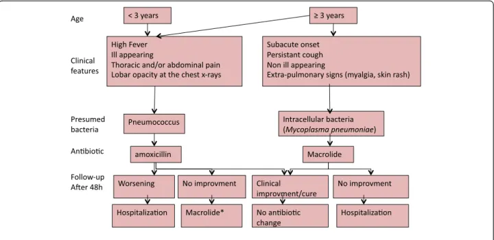Fig. 1 Algorithm of antibiotic choice recommended by the French health authorities in 2005