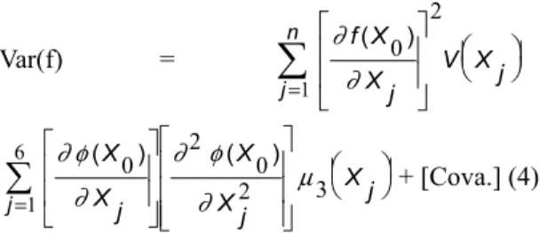 Table 6. INFLUENCE RATIOS INTO THE TOTAL  RESPONSE VARIANCE. 